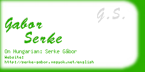 gabor serke business card