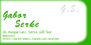 gabor serke business card